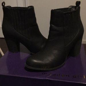 Madden Girl Black Dominicc Ankle Boots